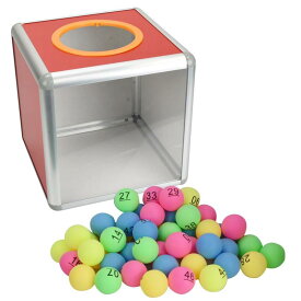 KeepRise 抽選箱 1面透明 くじ引きボックス アルミフレーム 変形防止 分解 ナンバーボール ゲーム 投票