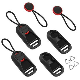 アンカーリンクス ストラップアダプター 三角リング付 カメラ・双眼鏡に汎用 黒+赤 (4枚セット)
