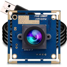 ELP 1080P USBカメラ 高速 広角 魚眼 ウェブカメラ 200万画素 超小型 Webかめら 60fps 100fps Webカメラモジュール 170度魚眼レンズ Webカメラボラド OV2710 USB2.0 埋め込み カメラ 産業用カメラ 対応Windows/A