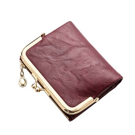 [Miskely] 財布 レディース 二つ折り ミニ財布 ガマ口 ウォレット カード 小銭入れ 柔らかい 軽量