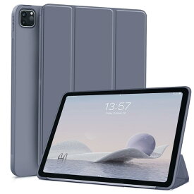 KenKe iPad Pro 11インチ ケース 第4/3/2世代 (2022/2021/2020モデル) 超軽量 薄型 柔らかいシリコン TPU材質 傷つけ防止 カバー [Pencil 2 ワイヤレス充電] 3段階折り畳み可 スタンド マグネット付き 自動