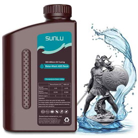 SUNLU 水洗 ABS 樹脂、ABSLIKE 樹脂と水洗可能な樹脂の特徴を兼ね備え、脆くない、高精度、低収縮、高速硬化 3D 樹脂 LCD DLP SLA 3D プリンター用