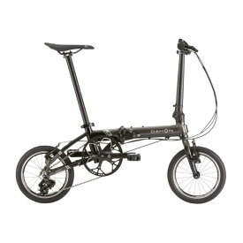 DAHON ダホン K3 折りたたみ自転車 2022年モデル ミニベロ 軽量 14インチ 3段変速 アルミフレーム ガンメタル/ブラック 22K3GMBK00