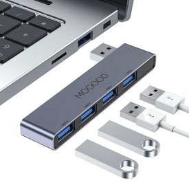 MOGOOD USBハブ3.0 USBスプリッタ[充電非対応]ノートパソコンUSBハブUSBポートスプリッタUSBマルチポートアダプタノートパソコン、Windows PC、Mac、プリンタ、フラッシュメモリドライブ、モバイル