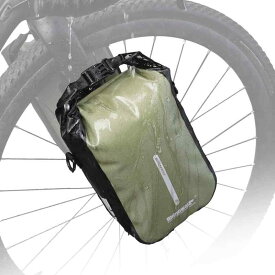 Rhinowalk 自転車フォークパック 防水 フロントフォーク用防水バッグ 軽量 クィックリリース ワンタッチで着脱 取り付け簡単 専用マウント付き ショルダーベルト付き