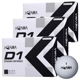 HONMA(ホンマ ゴルフ) D1 2022 ゴルフボール ホワイト BT2201 3ダースセット(36球)