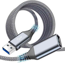 USB 3.0 延長ケーブル USB 延長 タイプAオス-タイプAメス USBケーブル データ高速転送5Gbps USBケーブル 延長コード金メッキコネクタ プリンター、スキャナー、カメラ、ドライブ、USBディスク、マ