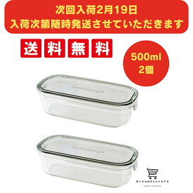 iwaki(イワキ) 耐熱ガラス 保存容器 クールグレー 500ml 2個セット 副菜 お弁当 離乳食 電子レンジ対応 【次回入荷2/19入荷次第随時発送させていただきます。】