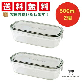 iwaki(イワキ) 耐熱ガラス 保存容器 クールグレー 500ml 2個セット