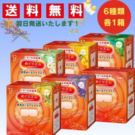 【お試しアソートセット】6種類 各1箱 セット めぐりズム 蒸気でホットアイマスク 無香料 金木犀 森林浴 カモミール 完熟ゆず ラベンダー