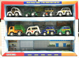 車 おもちゃ ミニカー わくわくタウン プルバックミニカー 8台セット ( 作業車からファミリーカーまで ) 6才より 子ども会 景品 ギフト パーティ プレゼント 節句 男の子 こどもの日 クリスマ