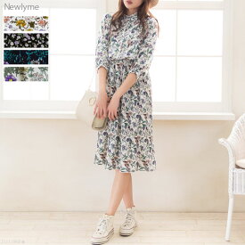 楽天市場 イエロー 柄花 植物 ワンピース レディースファッション の通販