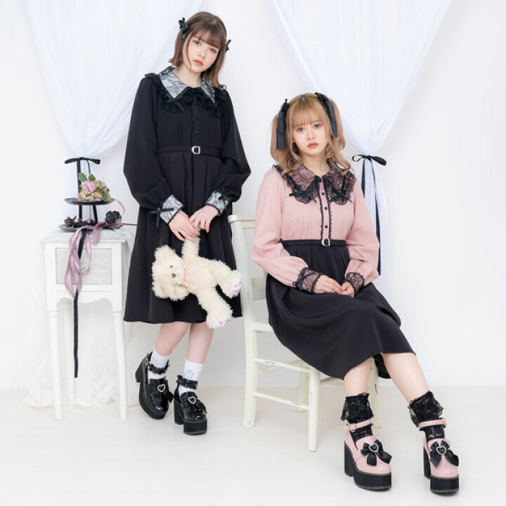 楽天市場 レース重ねリボンコンビワンピース レディース 夢展望 Dml 量産型 地雷系 参戦服 闇属性 ゆめかわ ワンピース その他ワンピース 長袖 プリンセス Dearmylove 春 夏 膝上 ホワイト ピンク ブラック 膝下 M L Ll 3l 2 夢展望 Yumetenbo