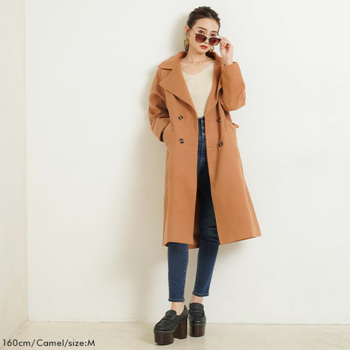 楽天市場 4990 4190 残り2 現品限り コート ベルト付き ガウン 秋 冬 開襟 ロング トレンド エクリュ キャメル ブラック 黒 無地 M L レディース 夢展望11 23ss 夢展望 Yumetenbo