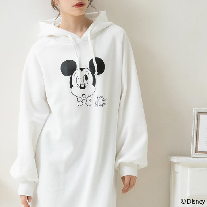 楽天市場 昼12時まで即日発送 残り2 現品限り Disney パーカーワンピース レディース 夢展望 ワンピース カットソーワンピース 長袖 コアアイテム Newlyme 春 夏 ブラックミッキー ホワイトミッキー ブラックミニー ホワイトミニー M L 2 夢展望 Yumetenbo