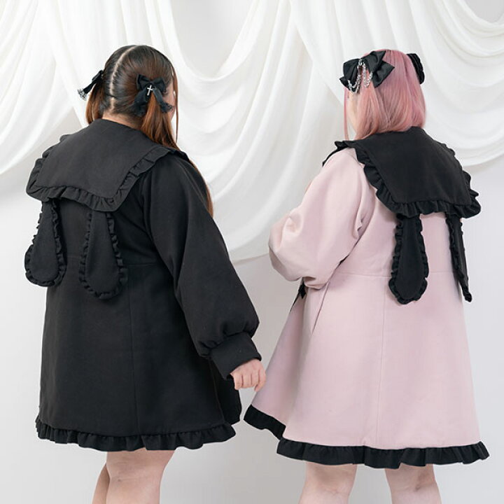 楽天市場】くま&うさぎ可愛いコート アウター コート くま耳 うさ耳 
