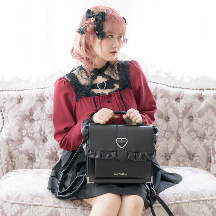 楽天市場】フリルハートベルトスクエア3wayサッチェルバッグ  