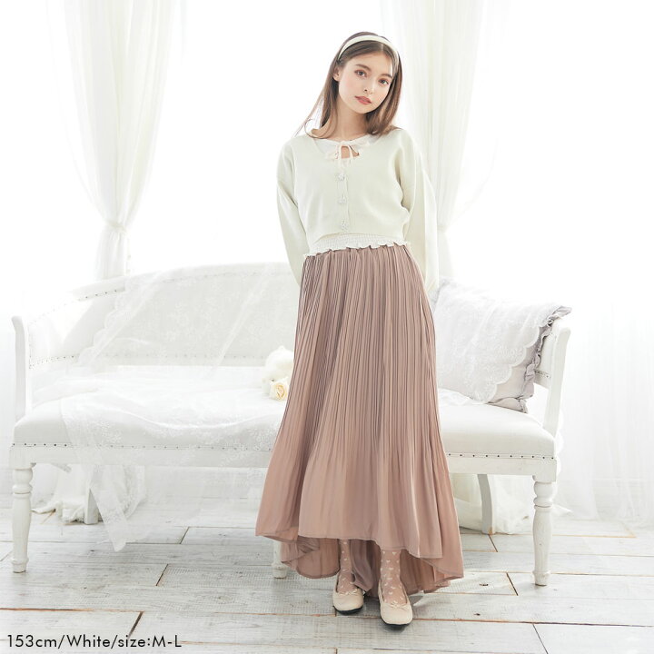 楽天市場】きらきらビジューボタンショートニットカーディガン 