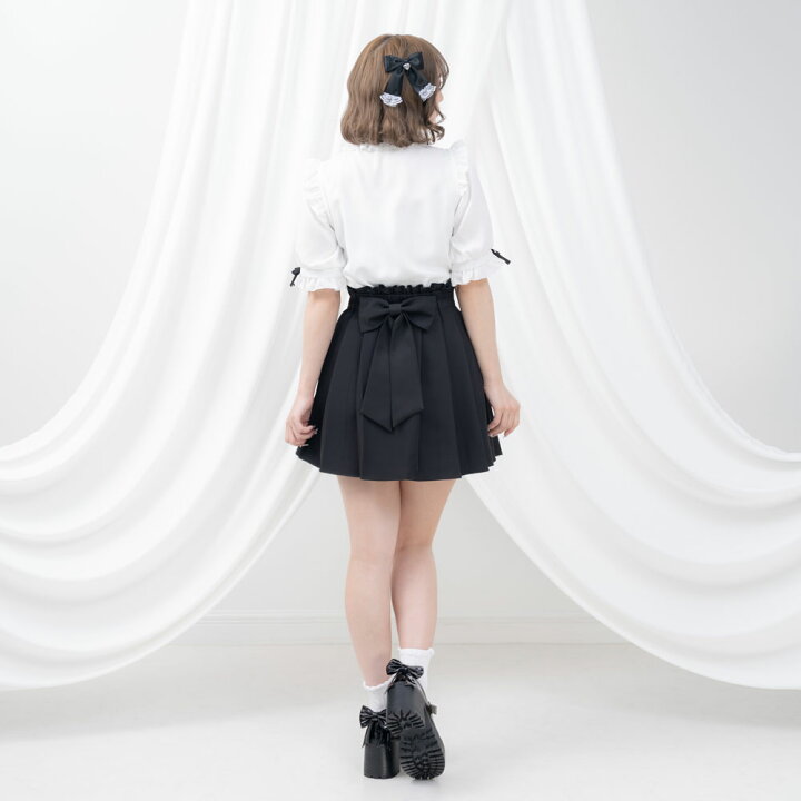 楽天市場】【SALE】ビッグリボンビジュープリーツスカート レディース  