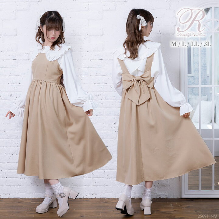 楽天市場】バックリボンドレスロングジャンスカ : 夢展望 YUMETENBO