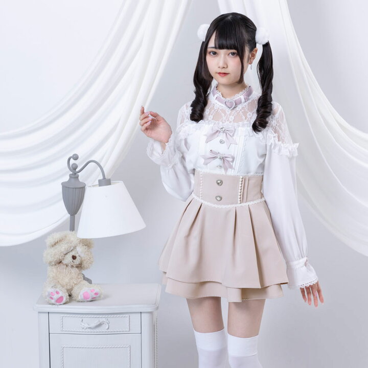 楽天市場】パールビジューフレアスカート レディース スカート 春 夏 