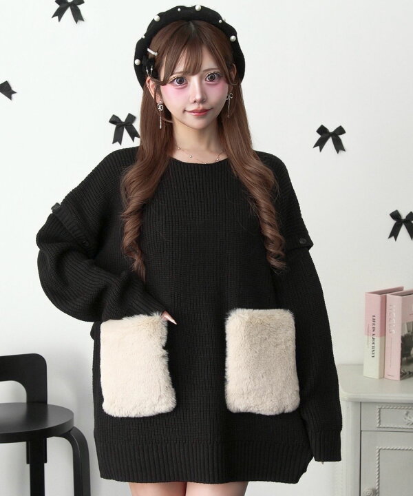 楽天市場】Chatonニットワンピース レディース 秋 冬 ホワイト ピンク 