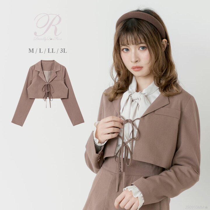 楽天市場】【SALE】 ダブルリボンショートジャケット レディース 