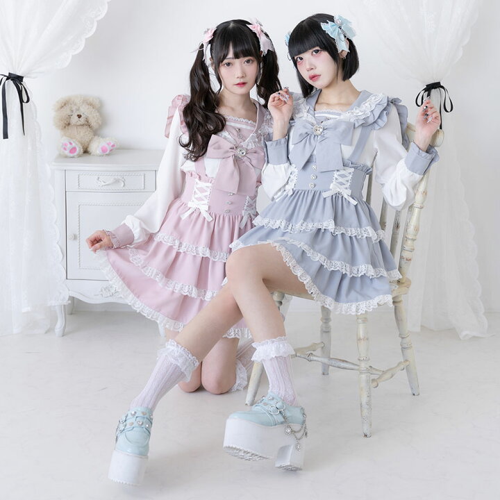 楽天市場】【SALE】ハートビジューレースアップリボンフレアスカート  