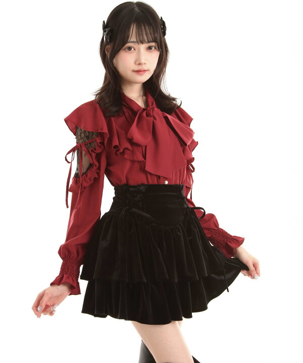 楽天市場】【SALE】 レースアップコルセットティアードミニスカート 