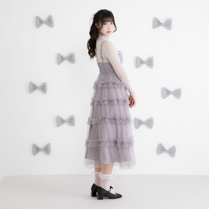 楽天市場】【SALE】チュールフリルドールティアートキャミワンピース 