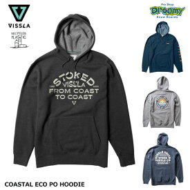 VISSLA ヴィスラ COASTAL ECO PO HOODIE M601UCOA コースタル エコ POフーディー カンガルーポケット スーパーソフトウォッシュ フリース パーカー ロゴ 正規品