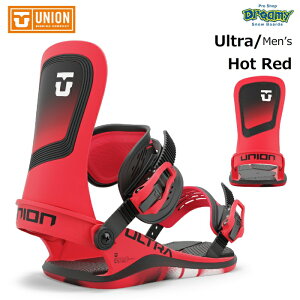 24-25 UNION ユニオン ULTRA ウルトラ Hot Red ミニディスク ミディアムソフト フリースタイル オールラウンド スノーボード メンズ バインディング 2025 正規品