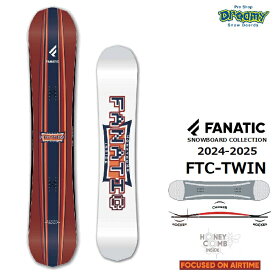 24-25 FANATIC ファナティック FTC-TWIN ポップキャンバー ツインチップ ミドルフレックス スロープ オールラウンド カービング スノーボード 板 2025 正規品