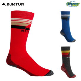 BURTON バートン Kids' Emblem Midweight Socks 100721 キッズ ウインターソックス 速乾 防臭 伸縮素材 サポート つま先/かかと強化 ロゴ イタリア製 正規品