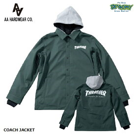 AA HARDWEAR ダブルエー COACH JACKET 72123302 スノージャケット レギュラーフィット 耐水圧10000mm 3レイヤー 3Dカッティング 着脱可能フード メンズ 正規品