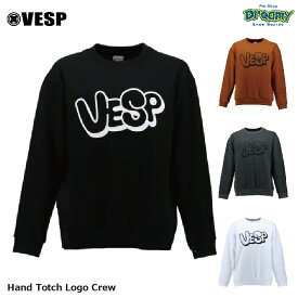 VESP べスプ Hand Totch Logo Crew VPMS1025 スウェット クルーネック アームポケット ロゴ プリント ポリコットン素材 トレーナー スノーボードウェア 正規品