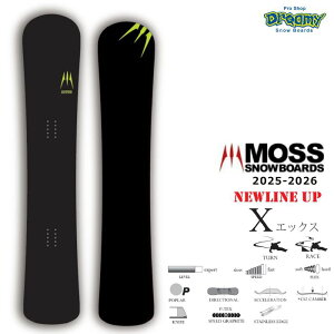 25-26 MOSS SNOWBOARDS X 157.5 �J�[�r���O���f�� �f�B���N�V���i�� CS2�L�����o�[ P-TEX �j���[���C���i�b�v ���X �G�b�N�X �X�m�[�{�[�h