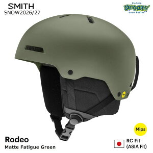 26-27 SMITH Rodeo MatteFatigueGreen 0102764 MIPS RC �A�W�A���t�B�b�g ���Ռ��ϋv���{���V�F���\�� �_�C�����t�B�b�g�V�X�e�� �m�[�w�����b�g �X�~�X ���K�i