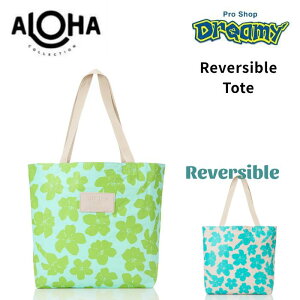 ALOHA COLLECTION �A���n�R���N�V���� Reversible Tote Puakenikeni Buds Fresh on Splash UBTRT0249 �y�� �h�H �r�[�` �o�b�O ��������