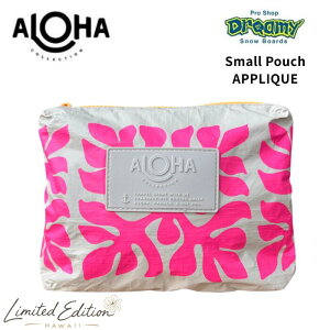 ALOHA COLLECTION �A���n�R���N�V���� Small Pouch APPLIQUE NEON PINK SANDSTONE UBTSP01117 �y�� �h�H �r�[�` �o�b�O