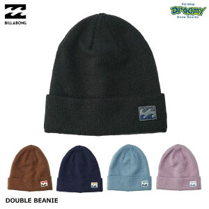 BILLABONG DOUBLE BEANIE BF012909 �r�[�j�[ �܂�Ԃ� ���u�҂� �A�N�����j�b�g ���b�y�� ���S �L���b�v �t���[�T�C�Y BLK BRN NVY SEA VIO �r���{�� ���K�i
