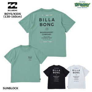 BILLABONG SUNBLOCK BG015202 �L�b�Y T�V���c 130-160cm ���� �N���[�l�b�N 16/1�V�� �o�b�N�v�����g ���S GAH BLK WHT �r���{�� �{�[�C�Y ���K�i