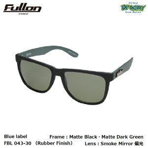 FULLON �t���[�� FBL 043-30 �iRubber Finish�j MatteBlack�EMatteDarkGreen SmokeMirror�Ό������Y �E�F�����g�� ���o�[�t�B�j�b�V�� �В��� �T���O���X ���K�i