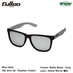 FULLON �t���[�� FBL 043-38 �iRubber Finish�j MatteBlack�EGrey SilverMirror�Ό������Y �E�F�����g�� ���o�[�t�B�j�b�V�� �В��ܕt�� �T���O���X ���K�i