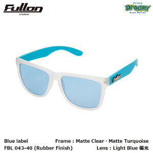 FULLON �t���[�� FBL 043-40 (Rubber Finish) MatteClear�EMatteTurquoise LightBlue�Ό������Y �E�F�����g�� ���o�[�t�B�j�b�V�� �В��ܕt�� �T���O���X ���K�i