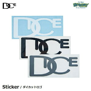 DICE �_�C�X Sticker �X�e�b�J�[ �_�C�J�b�g���S M�T�C�Y 120×52mm �z���C�g �u���b�N �V���o�[ ���{�� 23-24 ���K�i