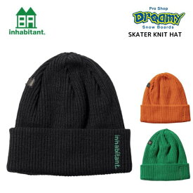 inhabitant インハビタント SKATER KNIT HAT ISM23HW50 ニット帽/ビーニー/キャップ BLACK ORANGE GREEN ロゴ 冬 2024モデル 正規品