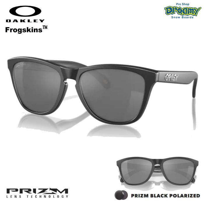 オークリー サングラス フロッグスキン OAKLEY Frogskins Mix フレーム：POLISHED BLACK レンズ：PRIZM  BLACK oky-old JBbIBWk0fT, スポーツアクセサリー