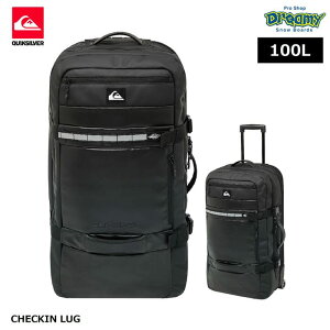QUIKSILVER CHECKIN LUG EQYBL03205 キャリーケース 100L キャスター付き 観音開きタイプ ジップポケット 格納式伸縮ハンドル 大容量 クイックシルバー 正規品