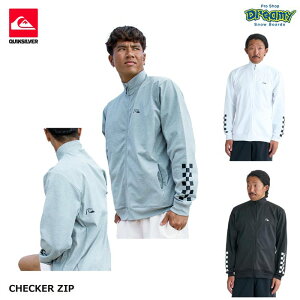 QUIKSILVER DCHECKER ZIP QLY261011 ���b�V���K�[�h �ڐG�⊴ ���� UV�J�b�g �X�g���b�`�X�^���h�J���[ �t���W�b�v�A�b�v ���S ���� �N�C�b�N�V���o�[ ���K�i
